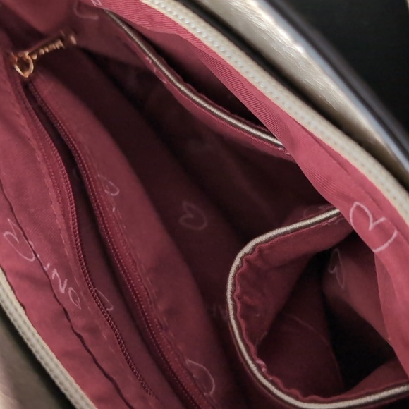 Darlings Metallic Gray Vegan Leather Small Hobo/Crossbody Bag. - Picture 7 of 12